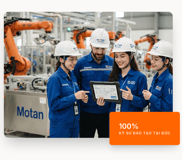 Đội ngũ kỹ sư Motan Vietnam trao đổi kỹ thuật tại nhà máy, 100% được đào tạo tại Đức